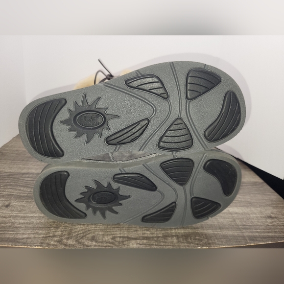 UGG Australia Upside 5163 Gray Suede Sherpa Knee High Lace Up Winter Boots 7 - Picture 7 of 9